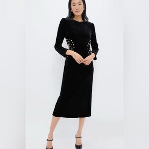Tuckernuck Hyacinth House Velvet Jules Cut Out Midi Dress